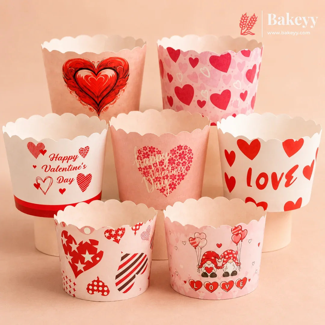 6_cm_Love_Theme_Printed_Muffin_Cup_Cupcake_Paper_Cups_Heart_Design_Baking_Liners_Pack_of_50 - Bakeyy.com IN