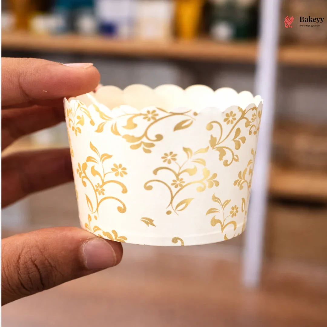 6_cm_White_and_Gold_Floral_Design_Muffin_Cups_2 - Bakeyy.com