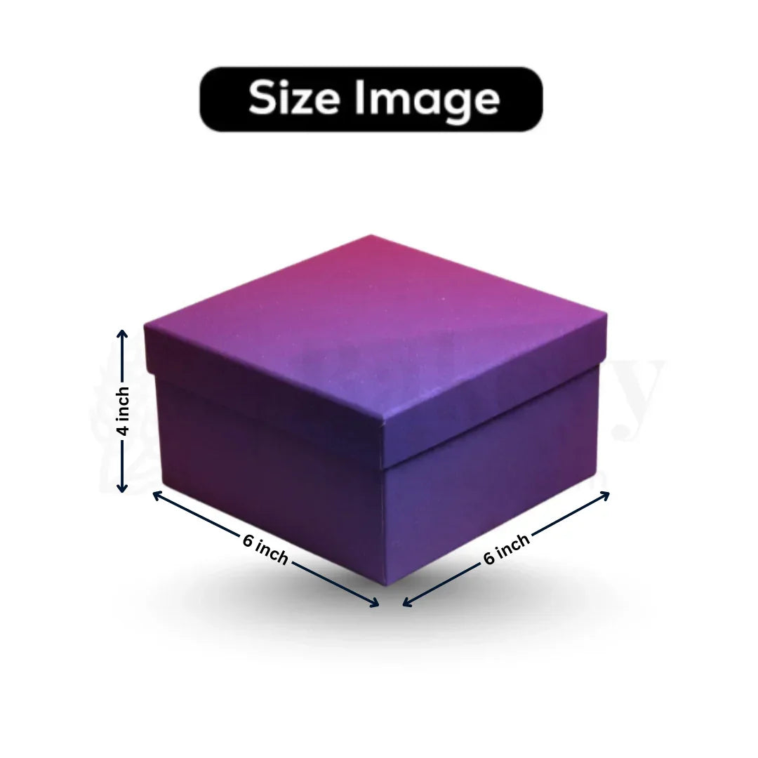 Premium Purple Glitter Hamper Gift Box – Pack of 1 - Bakeyy.com - India - Premium Purple Glitter Hamper Gift Box – Pack of 1 - 6x6x4