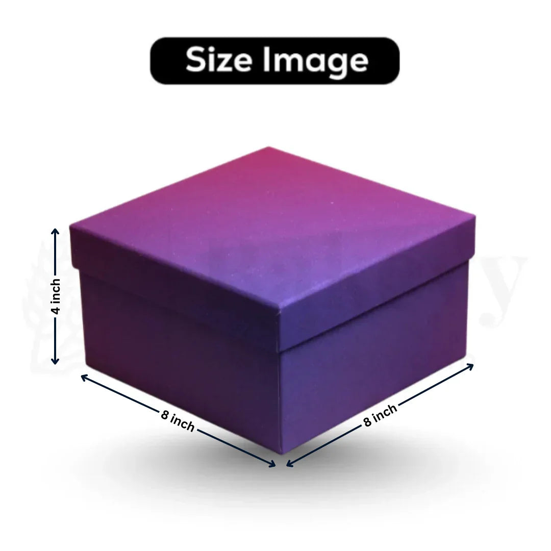 Premium Purple Glitter Hamper Gift Box – Pack of 1 - Bakeyy.com - India - Premium Purple Glitter Hamper Gift Box – Pack of 1 - 8x8x4