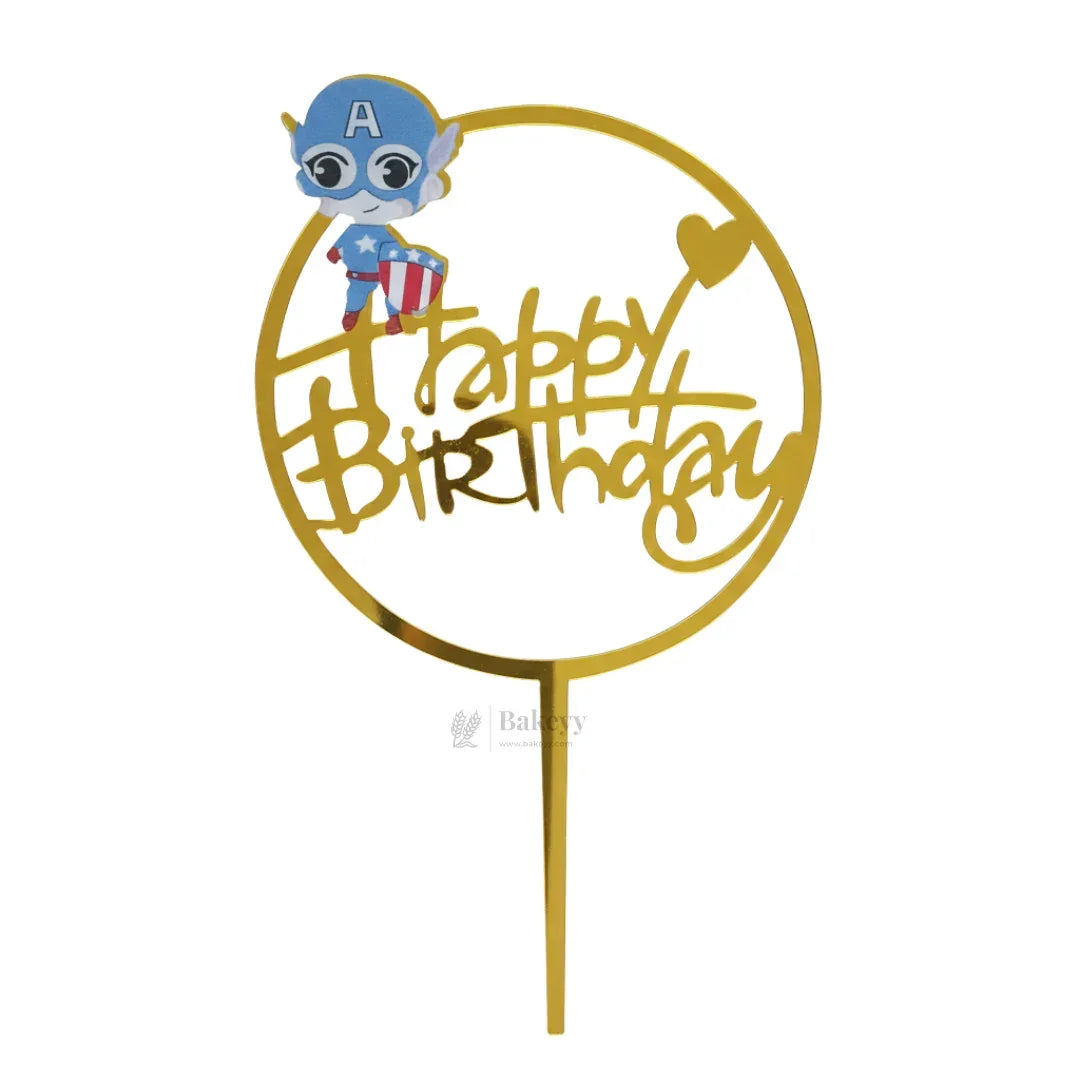6inchGoldenCartoonHappyBirthdayCakeTopperforKidsBirthdayPartyCartoon_SuperheroThemeCakeDecoration_1 - Bakeyy.com