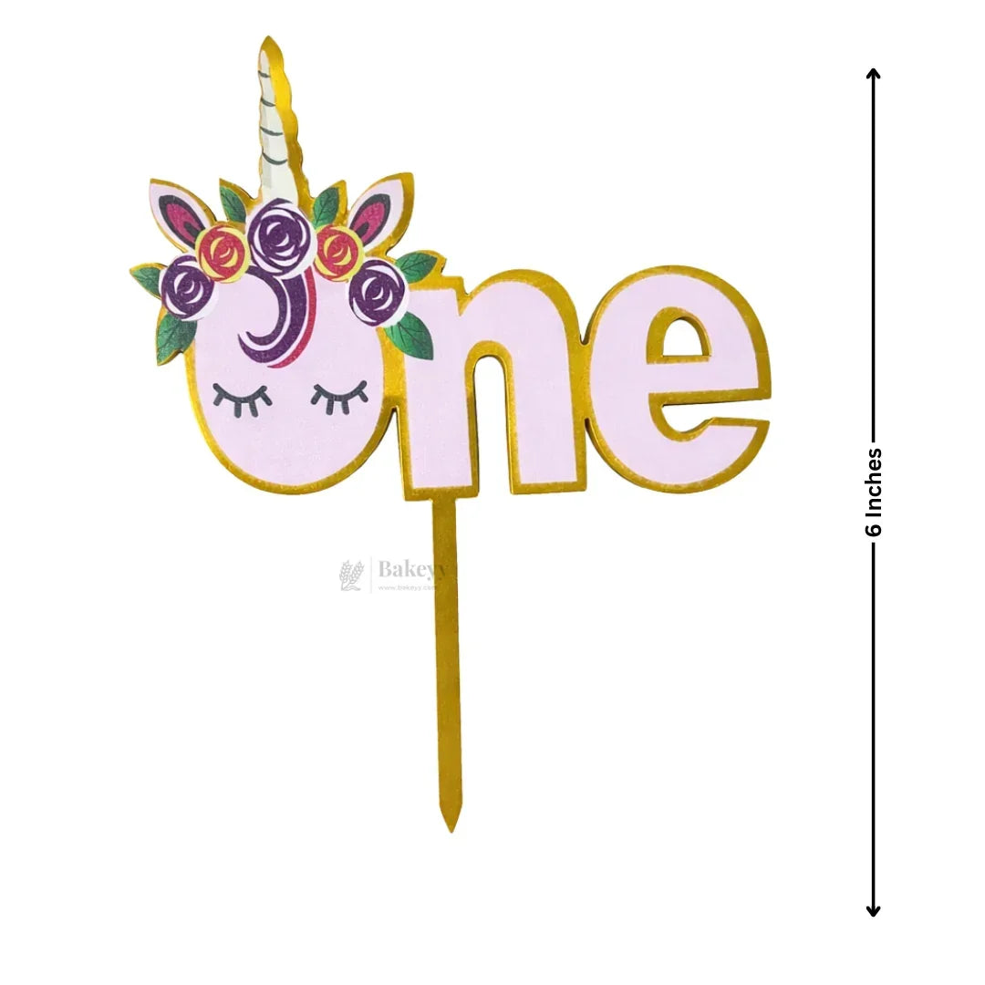 6 inch | Unicorn & Happy Birthday Cake Topper for Kids | Cute Cartoon Birthday Cake Decoration | pack of 5 - Bakeyy.com - India - 6 inch | Unicorn & Happy Birthday Cake Topper for Kids | Cute Cartoon Birthday Cake Decoration | pack of 5 - Design 1 105.00