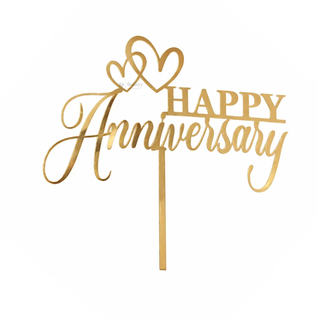6 Inch | Happy Anniversary Cake Topper | Pack of 5
