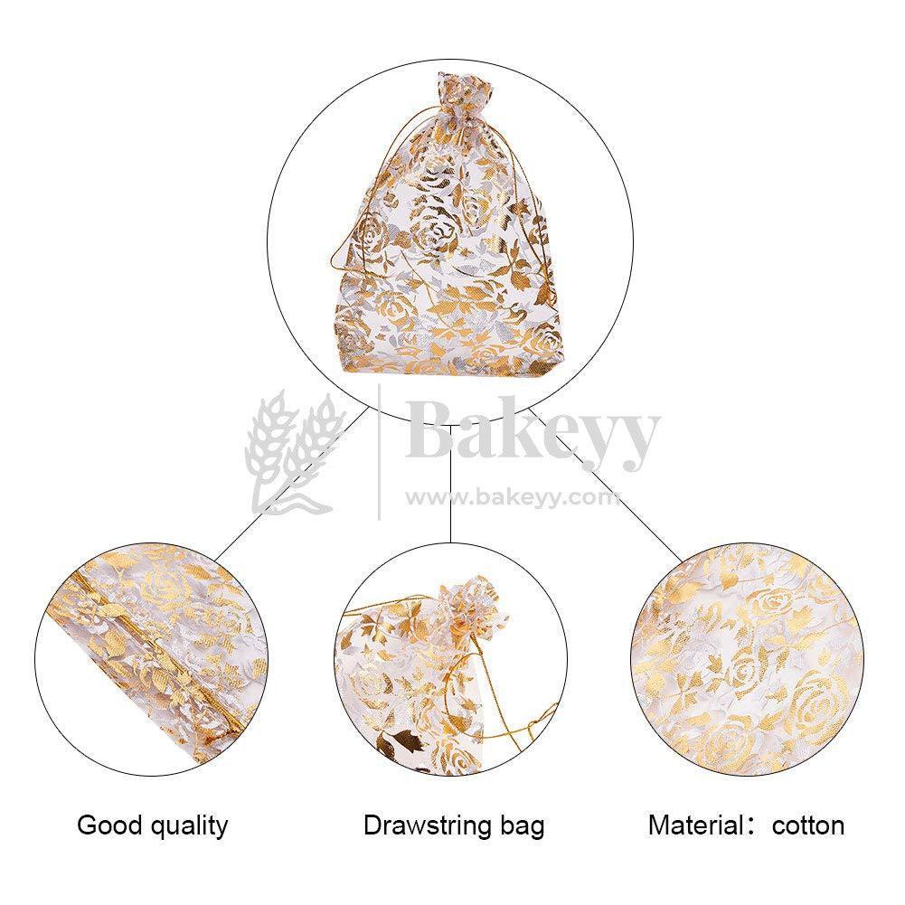 16x20 CM| Printed Organza Potli Bags | Pack of 40 |light Pink Colour | Candy Bag - Bakeyy.com - India - 16x20 CM| Printed Organza Potli Bags | Pack of 40 |light Pink Colour | Candy Bag - Default Title