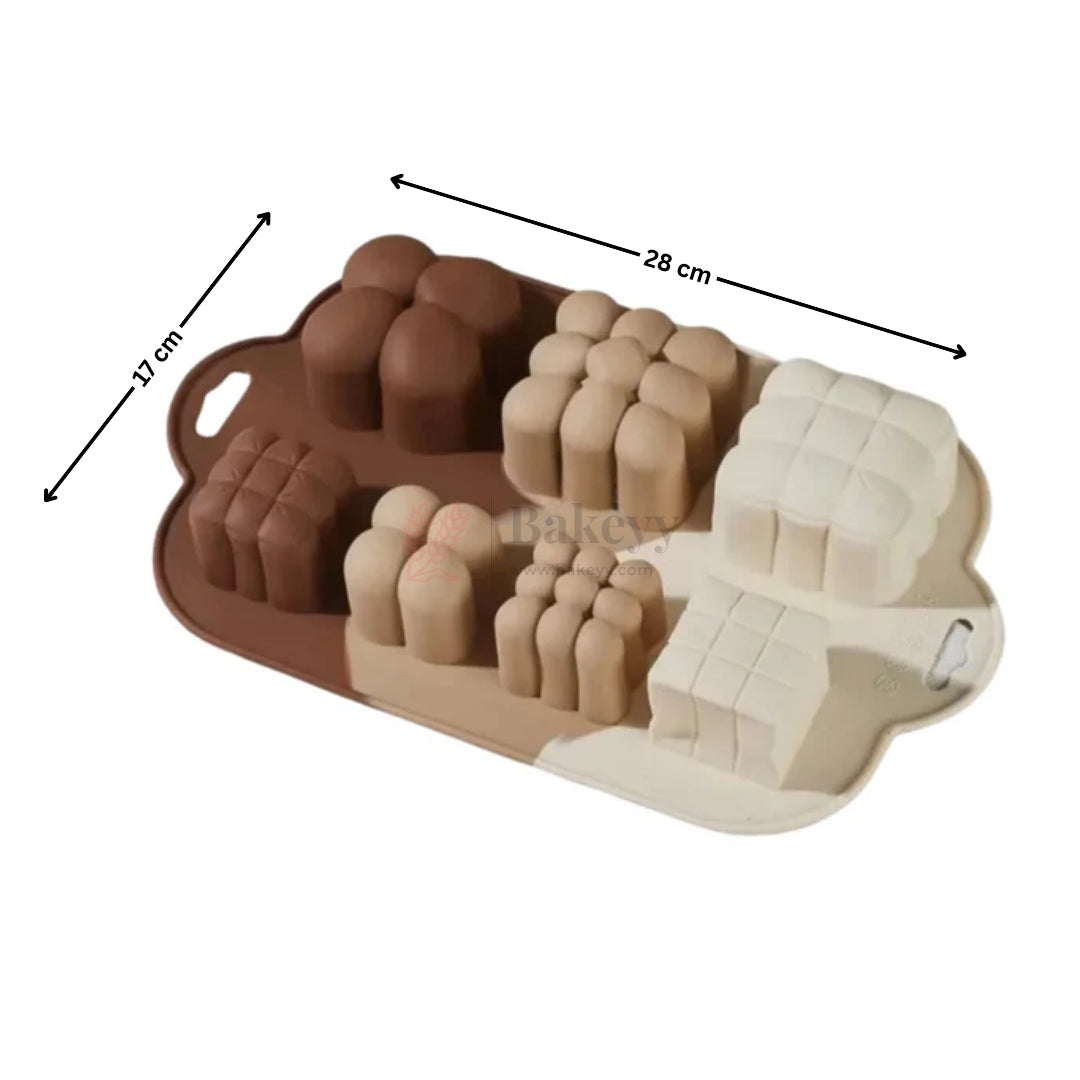 7 Cavity Geometric Bubble Cube Silicone Dessert & Chocolate Mould | Pack of 1