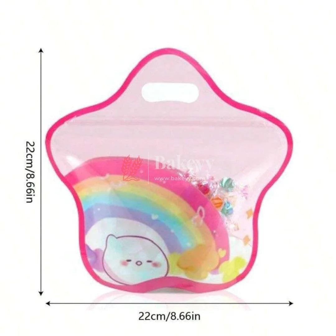 Star Shape | Fancy Zip Lock Pouches | 2 Colors in 1 Packet | Pack of 25