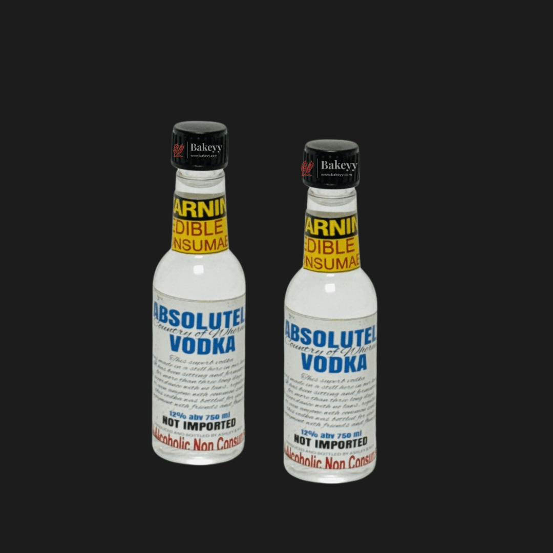 4" inch Liquor Miniature Bottle Toppers | Cake Toppers | Pack of 1| - Bakeyy.com - India - 4" inch Liquor Miniature Bottle Toppers | Cake Toppers | Pack of 1| - Vodka