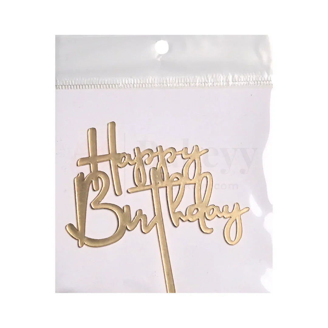 3" inch Happy Birthday Cake Topper - D7