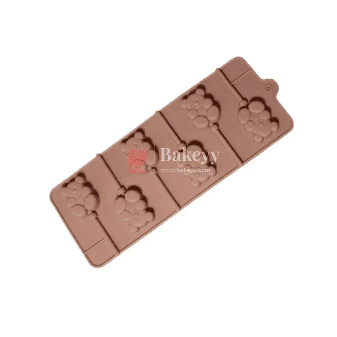 Silicone Teddy Design Lollypop Mould | Chocolate Mould - Bakeyy.com - India - Silicone Teddy Design Lollypop Mould | Chocolate Mould - Default Title