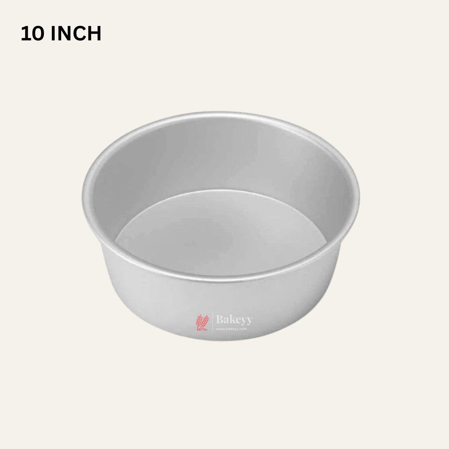 10 inch Aluminum Round Cake Pan| Perfect for Baking| 1 Piece - Bakeyy.com - India - 10 inch Aluminum Round Cake Pan| Perfect for Baking| 1 Piece - Default Title