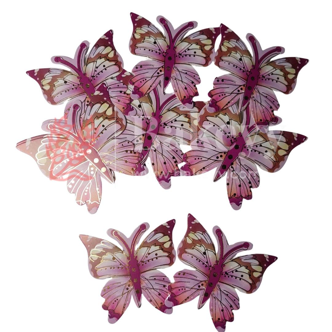 Purple and Brown | Mystic Butterfly toppers| Pack of 10 toppers| Butterfly with golden lining - Bakeyy.com - India - Purple and Brown | Mystic Butterfly toppers| Pack of 10 toppers| Butterfly with golden lining - Default Title