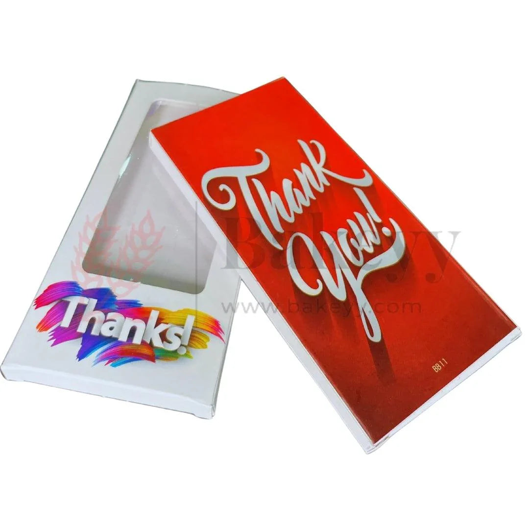 “Thank You” Chocolate Bar Gift Boxes | Chocolate Box | Thank you favor box | Pack of 10 | 14cm x 7cm x 1cm - Bakeyy.com - India - “Thank You” Chocolate Bar Gift Boxes | Chocolate Box | Thank you favor box | Pack of 10 | 14cm x 7cm x 1cm - Default Title