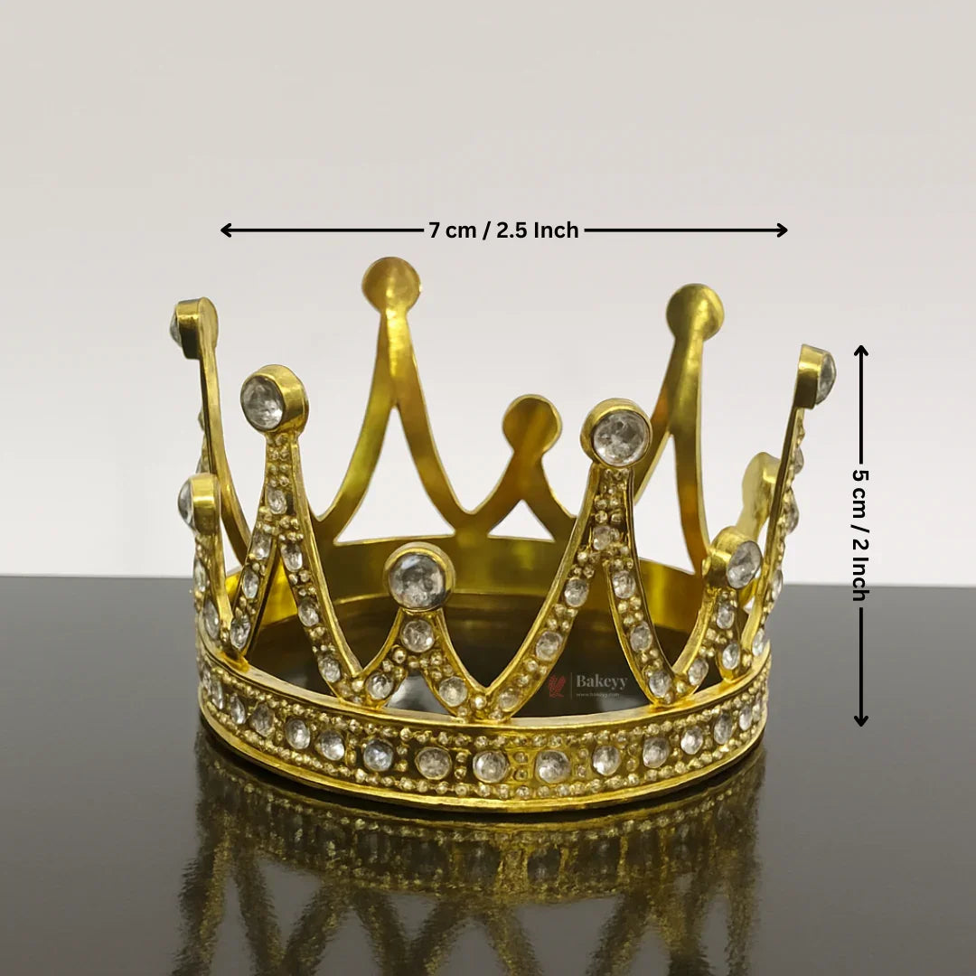 Luxury Metal Crown Topper | Premium Cake Decoration | 1 Piece