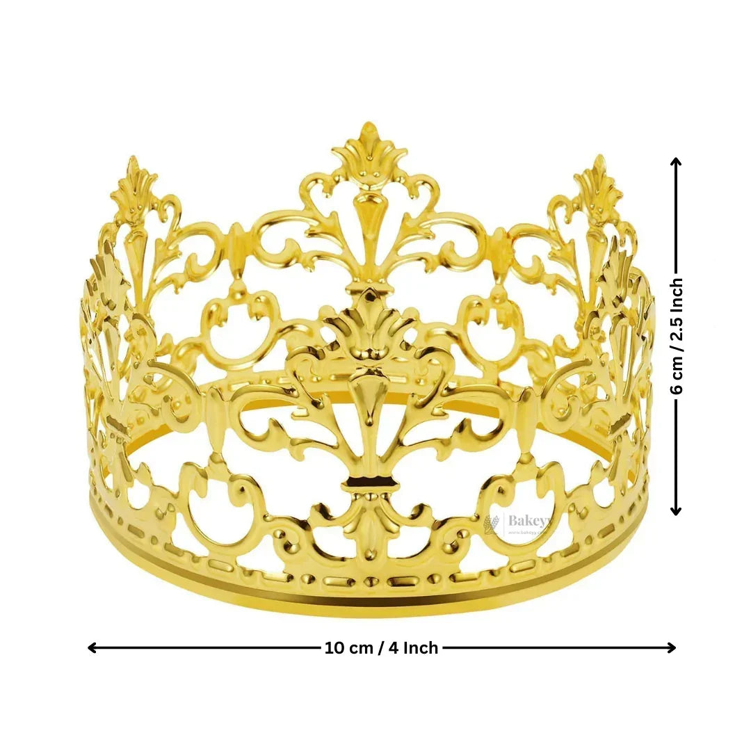 Luxury Metal Crown Topper | Premium Cake Decoration | 1 Piece - Bakeyy.com - India - Luxury Metal Crown Topper | Premium Cake Decoration | 1 Piece - Design 10 200.00