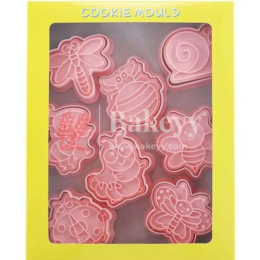 8 Cookie Cutters, Children's 3D Fondant Biscuit Cutters, Cookie Cutters, Hand Press Cookies Cutter, Reusable Cookie Mould for Children (Bugs) - Bakeyy.com - India - 8 Cookie Cutters, Children's 3D Fondant Biscuit Cutters, Cookie Cutters, Hand Press Cookies Cutter, Reusable Cookie Mould for Children (Bugs) - Default Title