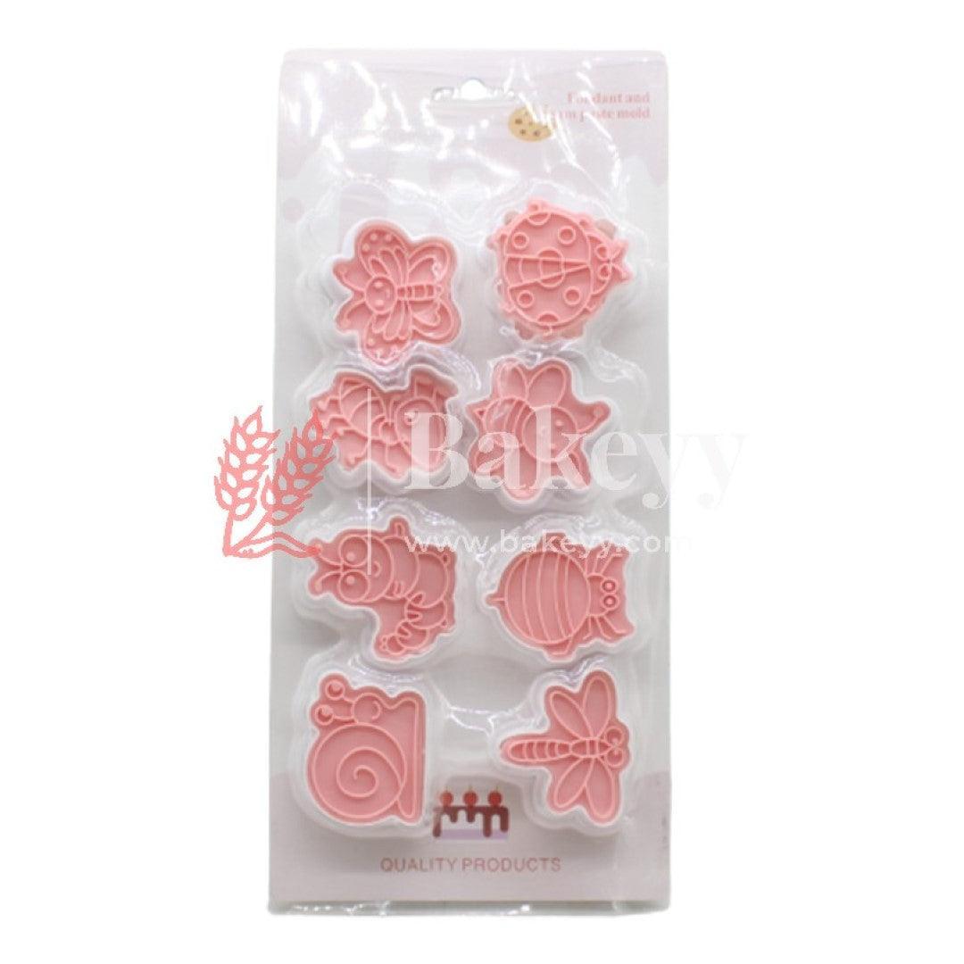 8 Cookie Cutters, Children's 3D Fondant Biscuit Cutters, Cookie Cutters, Hand Press Cookies Cutter, Reusable Cookie Mould for Children (Bugs) - Bakeyy.com - India - 8 Cookie Cutters, Children's 3D Fondant Biscuit Cutters, Cookie Cutters, Hand Press Cookies Cutter, Reusable Cookie Mould for Children (Bugs) - Default Title