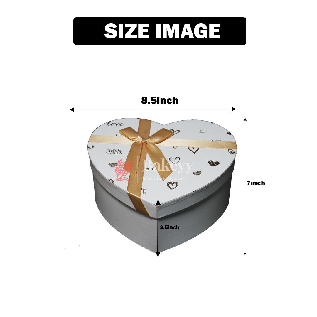 8.5x7x3.5 Inch Valentine Gift | Heart Shape Gift Box with Ribbon | Black | White | Pink | Red | Maroon | Grey | - Bakeyy.com - India - 8.5x7x3.5 Inch Valentine Gift | Heart Shape Gift Box with Ribbon | Black | White | Pink | Red | Maroon | Grey | - Black
