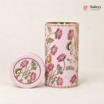 7×15 cm | Printed Round Tin Box with Lid | 2 Designs | Pack of 4