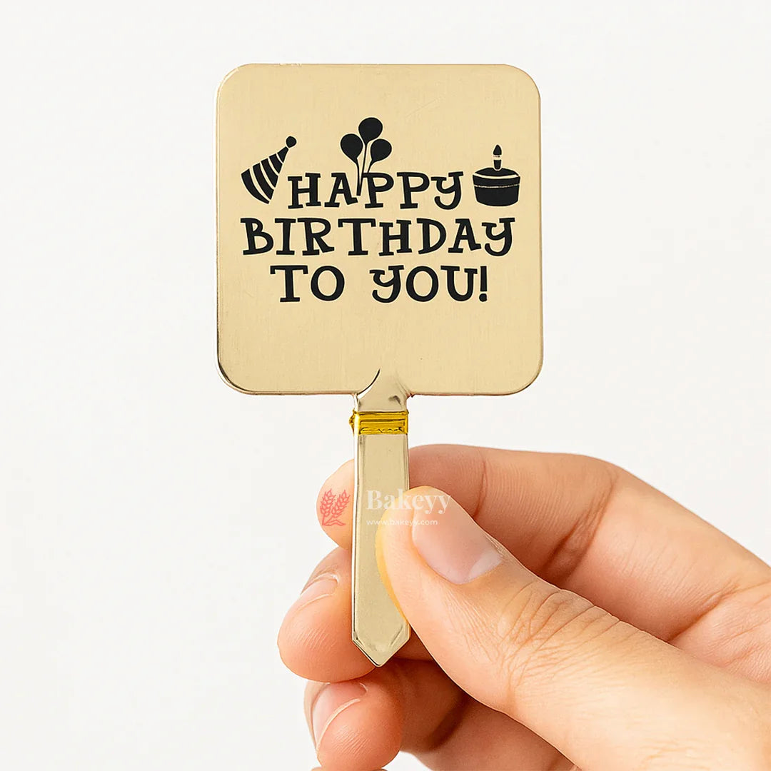 5x6cm | Birthday Topper Set | Paper | Mixed Designs | 18pcs