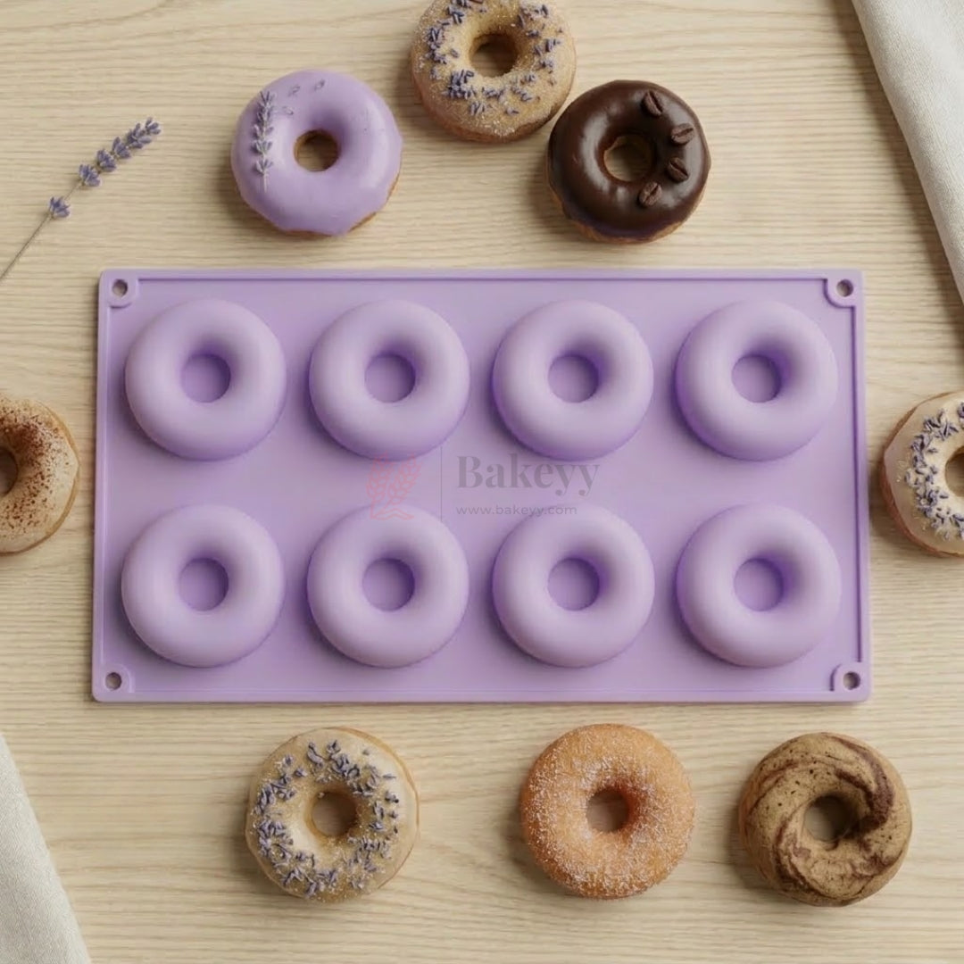 8 Cavity Donut Ring Shape Silicone Chocolate Mould for Chocolates | Pack of 1
