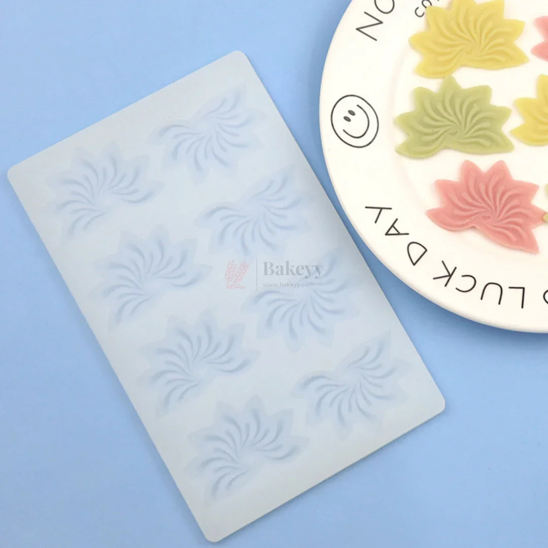 8 Cavity Floral & Swirl Silicone Chocolate Garnishing Mould | Pack of 1