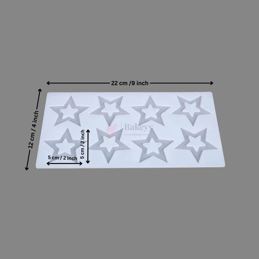 8 Cavity Star Shape Silicone Chocolate & Garnishing Mould | Pack of 1