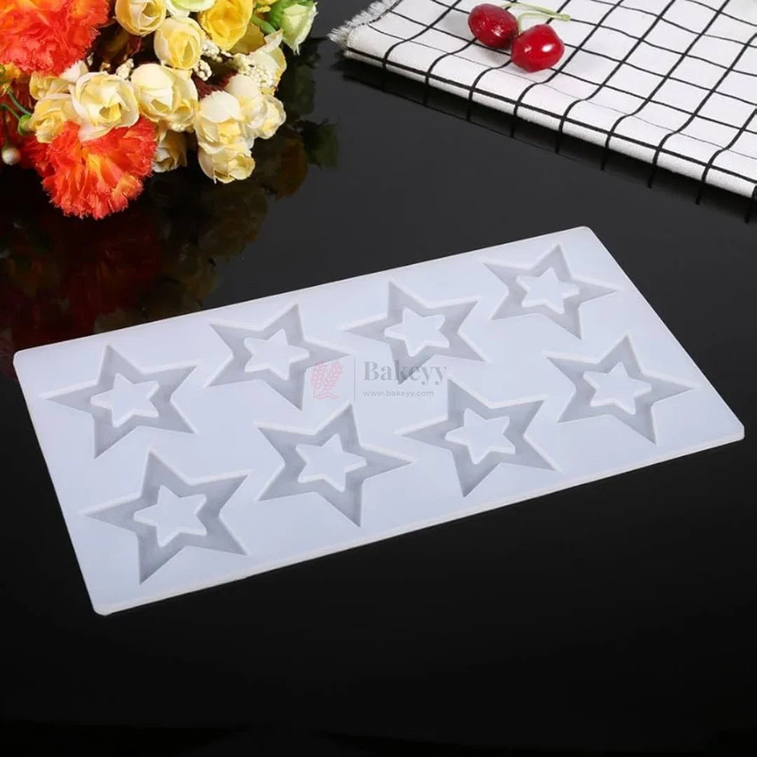 8 Cavity Star Shape Silicone Chocolate & Garnishing Mould | Pack of 1