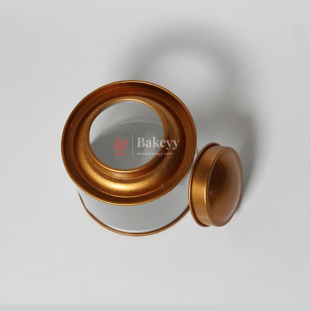 Transparent Round Tin Boxes with Metal Lids | Pack of 12 | Mixed Colour | Decorative Candle Tin | Candle Holder | Acrylic Box | Storage Tin | - Bakeyy.com - India - Transparent Round Tin Boxes with Metal Lids | Pack of 12 | Mixed Colour | Decorative Candle Tin | Candle Holder | Acrylic Box | Storage Tin | - Default Title