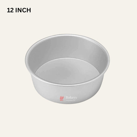 12 inch Aluminum Round Cake Pan| Perfect for Baking| 1 Piece - Bakeyy.com - India - 12 inch Aluminum Round Cake Pan| Perfect for Baking| 1 Piece - Default Title