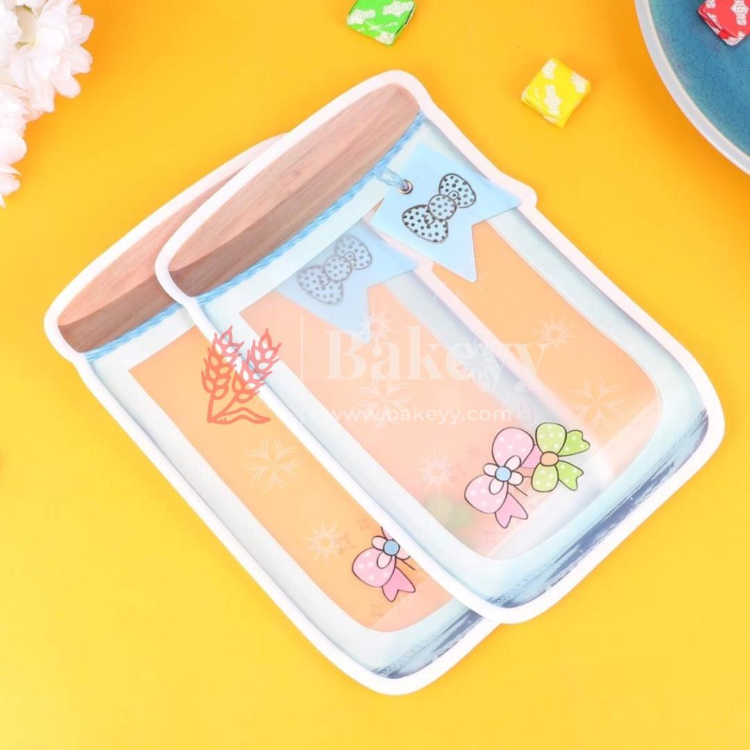 100 gm | Zip Lock Pouch | Blue Jar Designed |13.5 x 19.5 CM | Standing Pouch | Pack of 50 - Bakeyy.com - India - 100 gm | Zip Lock Pouch | Blue Jar Designed |13.5 x 19.5 CM | Standing Pouch | Pack of 50 - 13.5x19.5 cm / 100 gm