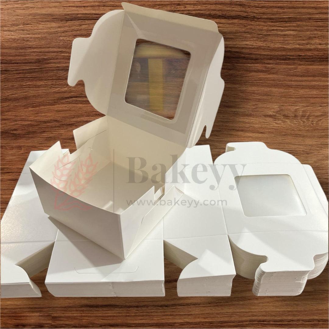 5x5x3 Inch | Cake Box With Square Window | Birthday Cake boxes | Pack Of 25 - Bakeyy.com - India - 5x5x3 Inch | Cake Box With Square Window | Birthday Cake boxes | Pack Of 25 - Default Title