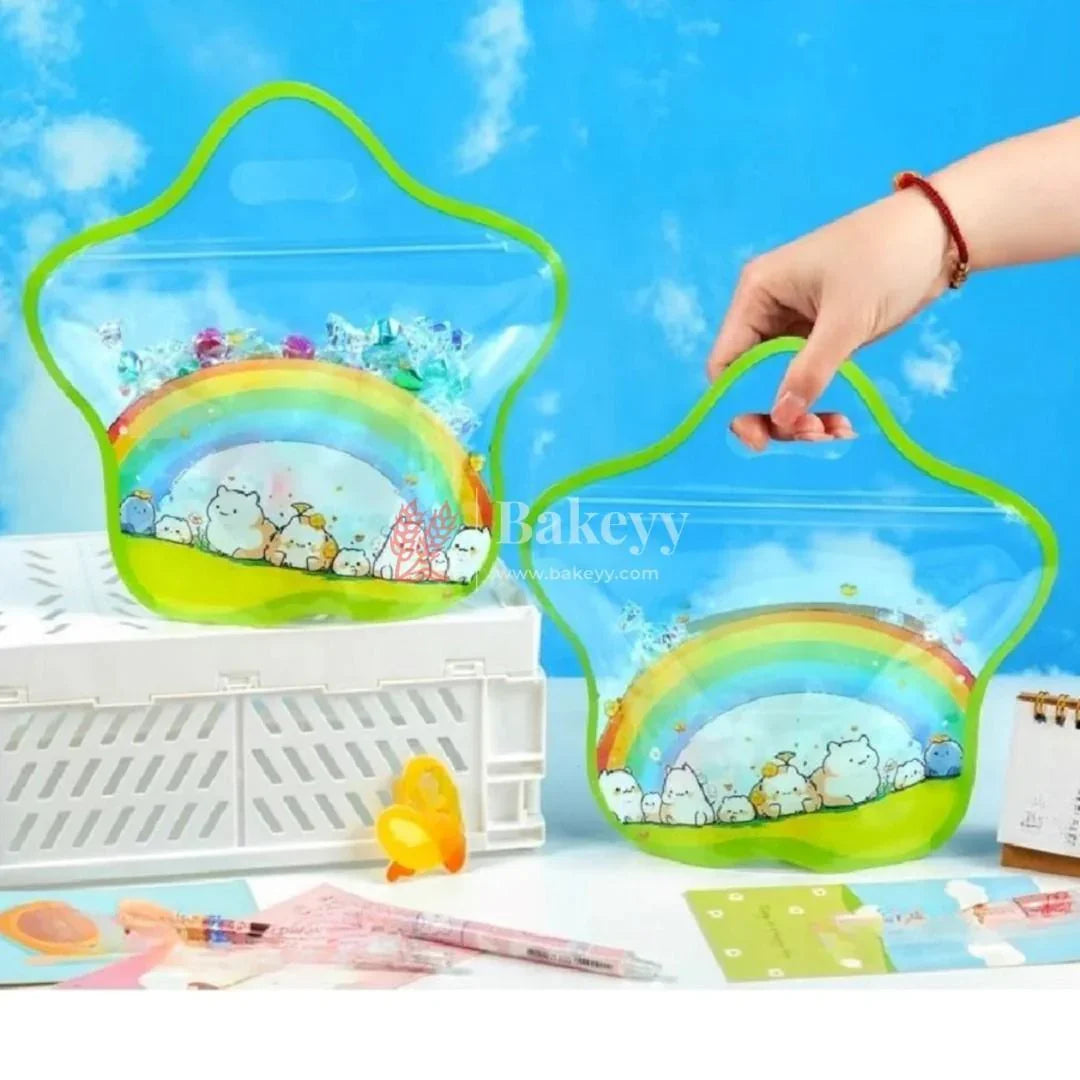 Star Shape | Fancy Zip Lock Pouches | 2 Colors in 1 Packet | Pack of 25