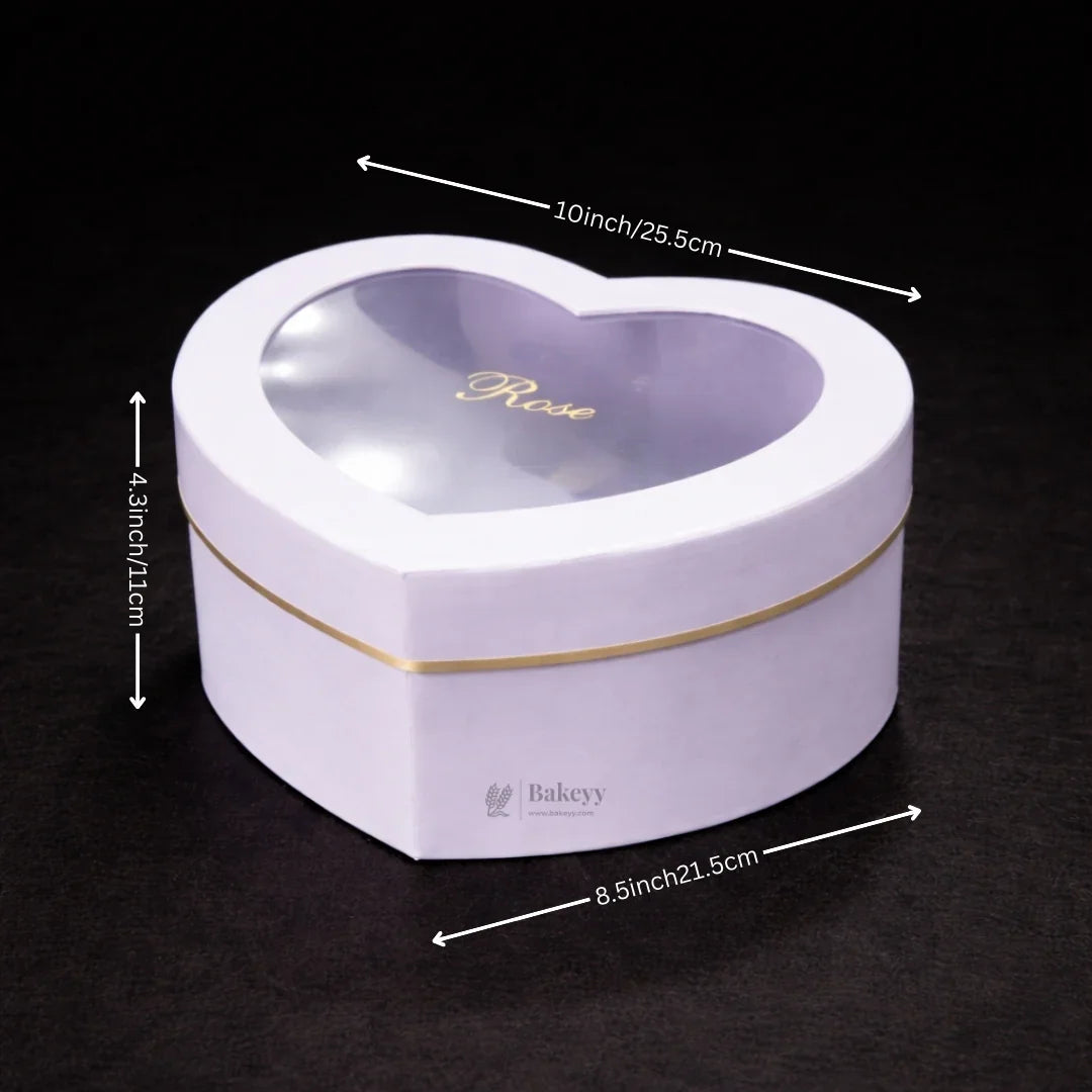 Heart Shape Transparent Lid Gift Box | Premium Hamper Packaging | Different color | Pack of 1 - Bakeyy.com - India - Heart Shape Transparent Lid Gift Box | Premium Hamper Packaging | Different color | Pack of 1 - Lavender / Medium 400.00