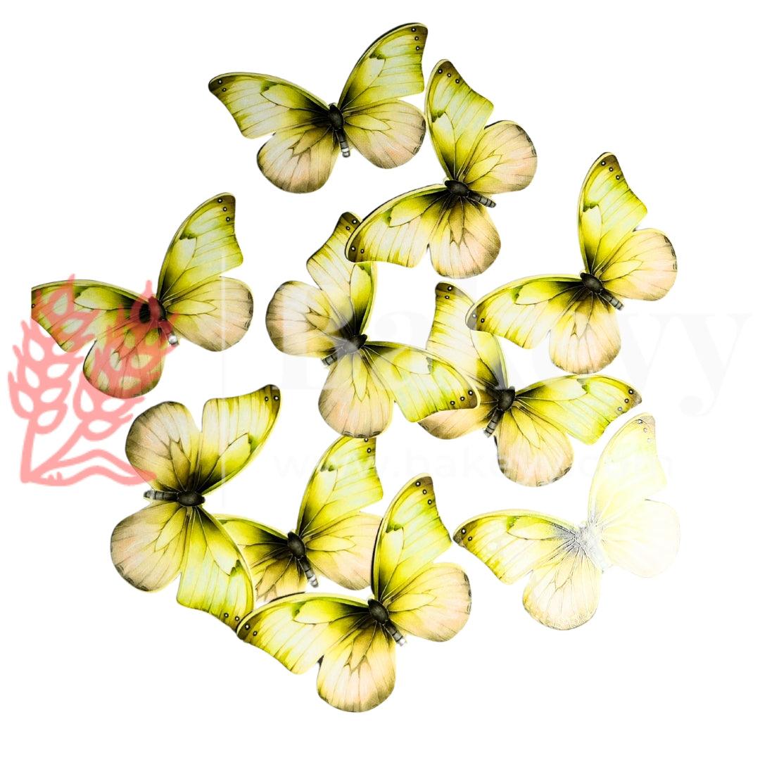 D5 Yellow | Pastel Colour Butterfly Toppers | Birthday Cake Decorations | Party Cake Decoration | 7cm x 4.5cm| Pack of 10 - Bakeyy.com - India - D5 Yellow | Pastel Colour Butterfly Toppers | Birthday Cake Decorations | Party Cake Decoration | 7cm x 4.5cm| Pack of 10 - Default Title