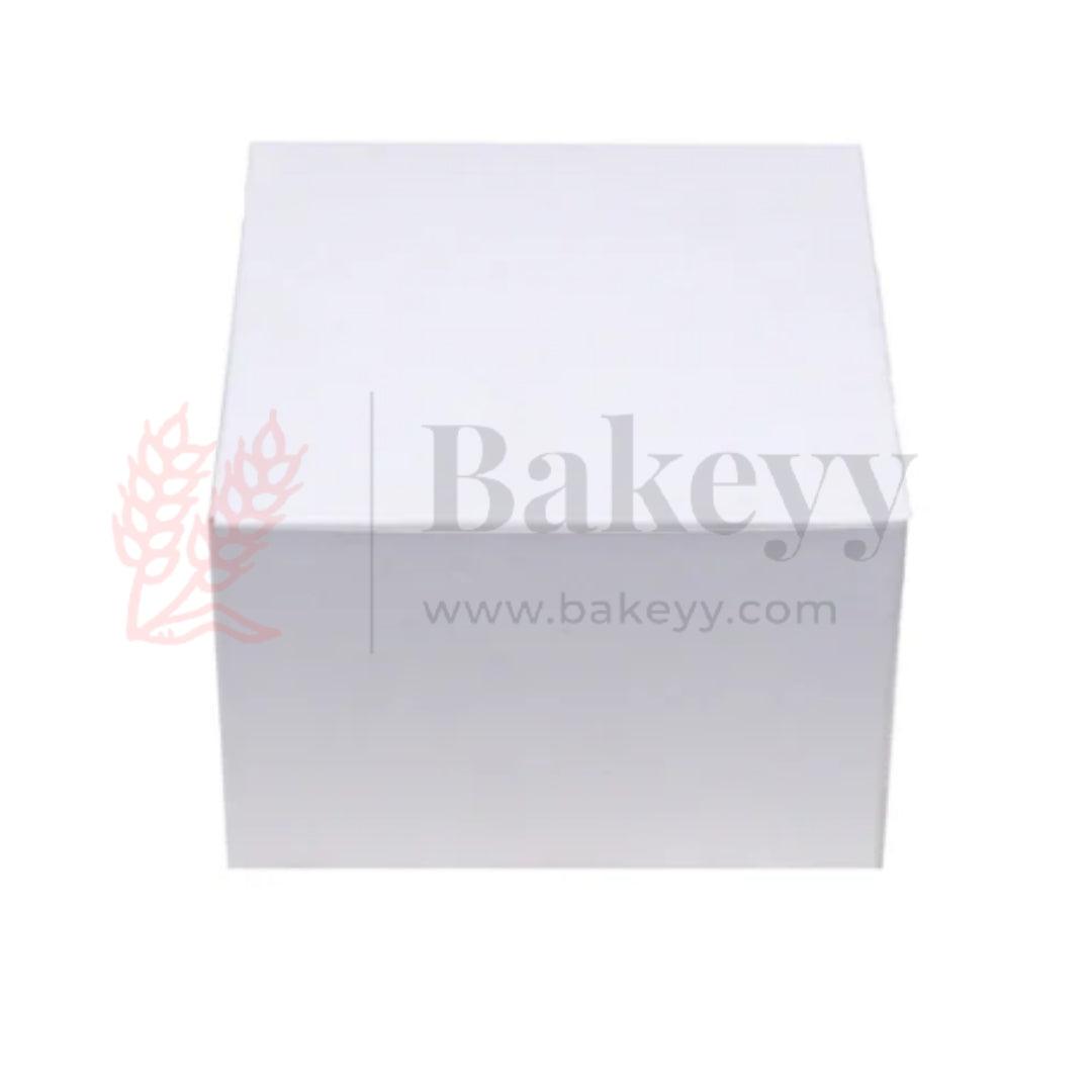 5x5x3 inch Plain White Cake Box | Grey Back Cake Box| Pack of 50 - Bakeyy.com - India - 5x5x3 inch Plain White Cake Box | Grey Back Cake Box| Pack of 50 - Default Title