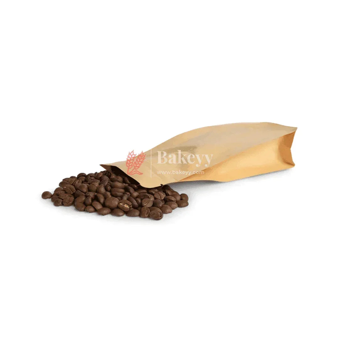 1 Kg | Kraft Zip Lock Pouch | Brown | 18x26x4 CM | Standing Pouch - Bakeyy.com - India - 1 Kg | Kraft Zip Lock Pouch | Brown | 18x26x4 CM | Standing Pouch - Pack Of 50 / 18x26x4 cm / 1000 g