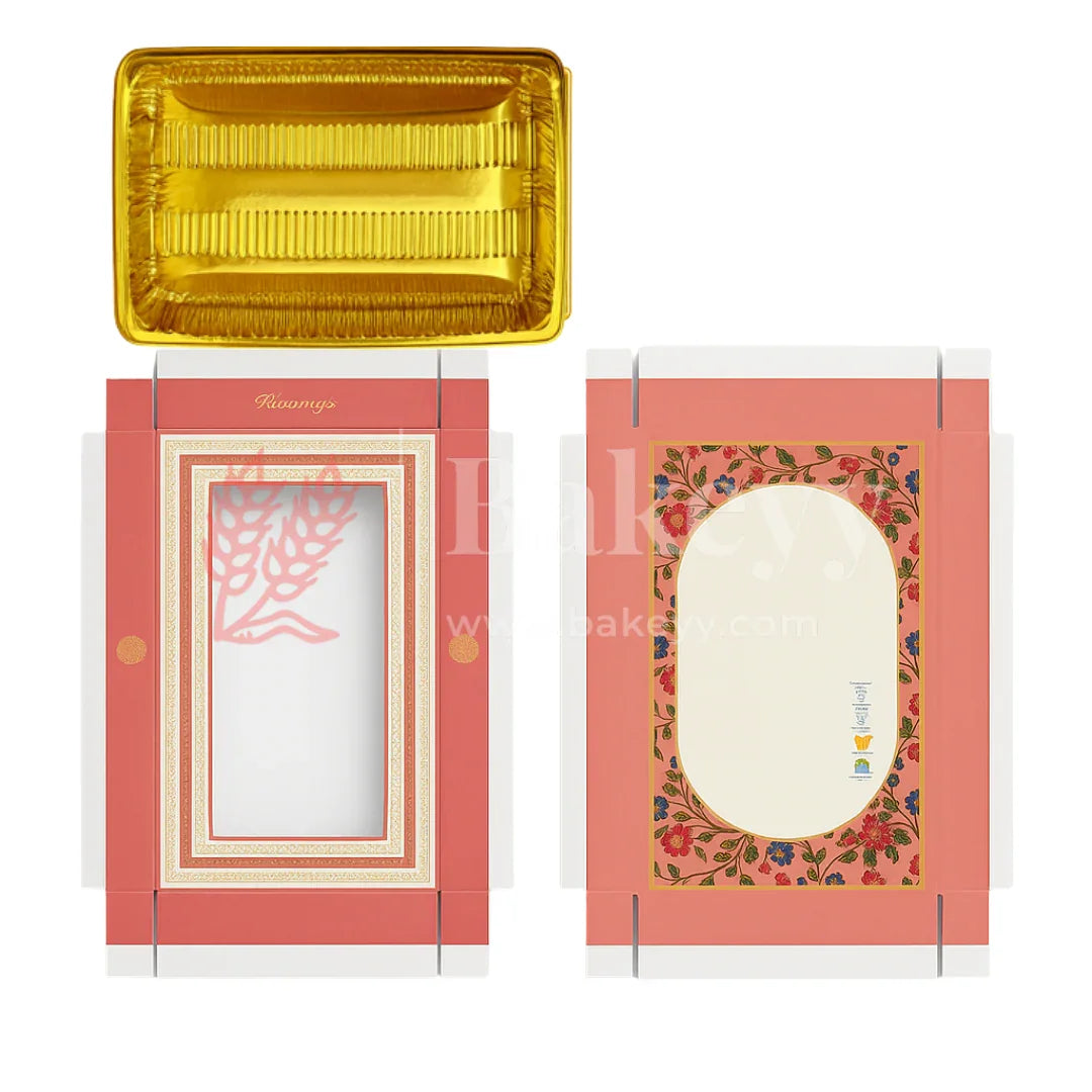 Half Kg Sweet Box | Transparent Sweet box with Golden tray | Pack of 10 - Bakeyy.com - India - Half Kg Sweet Box | Transparent Sweet box with Golden tray | Pack of 10 - Default Title