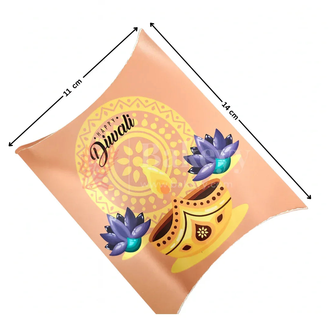 14x11 cm | Premium Diwali Pillow chocolate box | Pack of 10 - Bakeyy.com - India - 14x11 cm | Premium Diwali Pillow chocolate box | Pack of 10 - Default Title