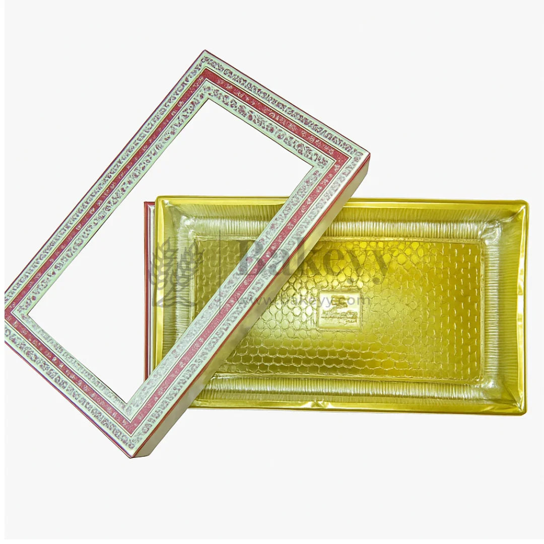 Half Kg Sweet Box | Transparent Sweet box with Golden tray | Pack of 10 - Bakeyy.com - India - Half Kg Sweet Box | Transparent Sweet box with Golden tray | Pack of 10 - Default Title