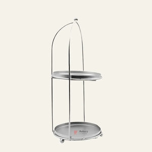 Handicrafts White Metal Cake Stand – Tier Cake Stand – Side Bar Floating Tier Spacer - Bakeyy.com - India - Handicrafts White Metal Cake Stand – Tier Cake Stand – Side Bar Floating Tier Spacer - Default Title