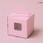 Pink Color Cupcake Box | With Handle & Without Handle | Multiple Capacities Available | Pack of 10