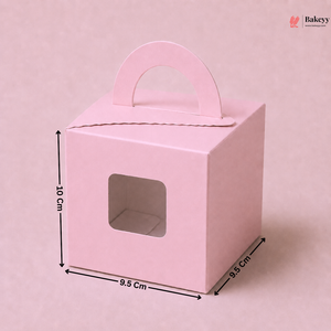 Pink Color Cupcake Box | With Handle & Without Handle | Multiple Capacities Available | Pack of 10