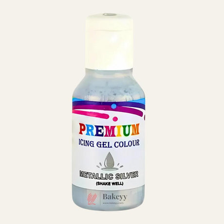 Bake Haven Icing Gel Colour | Metallic Silver | 20g - Bakeyy.com - India - Bake Haven Icing Gel Colour | Metallic Silver | 20g - Default Title