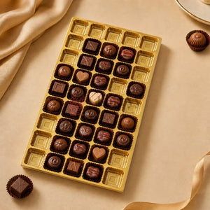 96 Elegant Gold Plastic Tray with Square Cavities for Confectionery and Packaging | Pack of 10