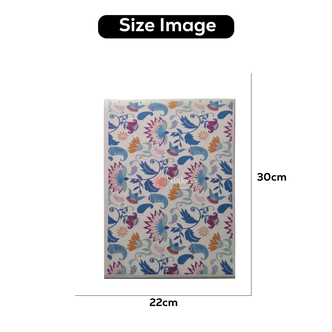 Colorful Edible Wafer Sheet – Artistic Floral Paisley Design  | Pack Of 1