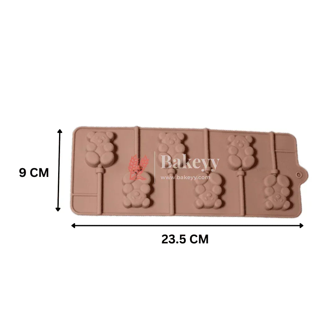 Silicone Teddy Design Lollypop Mould | Chocolate Mould - Bakeyy.com - India - Silicone Teddy Design Lollypop Mould | Chocolate Mould - Default Title