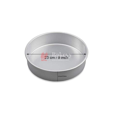 9 inch Aluminum Baking Round Cake Pan - Bakeyy.com - India - 9 inch Aluminum Baking Round Cake Pan - Default Title