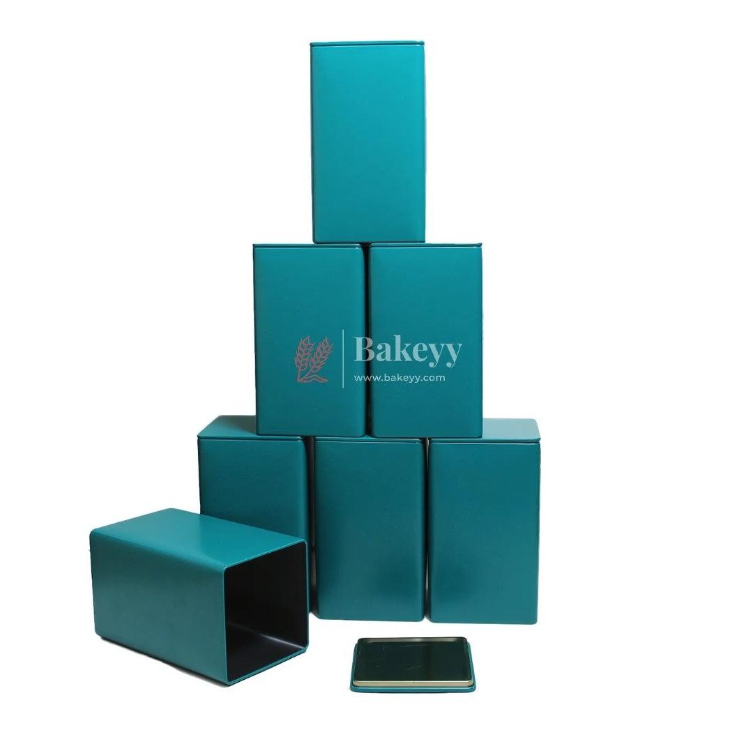 Premium Tin Box – 9x9x15cm| Elegant Rectangle Storage Container for Tea, Coffee, Sugar | Stylish Kitchen Organizer | Perfect for Gifting – Candies, Chocolates, Dry Fruits |(1 Pc) - Bakeyy.com - India - Premium Tin Box – 9x9x15cm| Elegant Rectangle Storage Container for Tea, Coffee, Sugar | Stylish Kitchen Organizer | Perfect for Gifting – Candies, Chocolates, Dry Fruits |(1 Pc) - Powder Blue