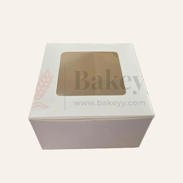 5x5x3 Inch | Cake Box With Square Window | Birthday Cake boxes | Pack Of 25 - Bakeyy.com - India - 5x5x3 Inch | Cake Box With Square Window | Birthday Cake boxes | Pack Of 25 - Default Title