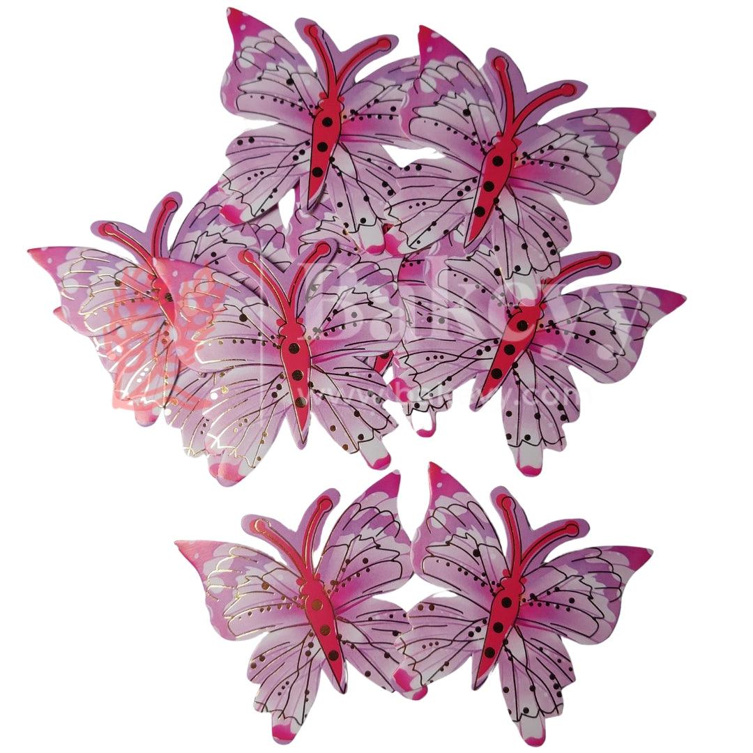 Lavender and Pink | Mystic Butterfly toppers| Pack of 10 toppers| Butterfly with golden lining - Bakeyy.com - India - Lavender and Pink | Mystic Butterfly toppers| Pack of 10 toppers| Butterfly with golden lining - Default Title
